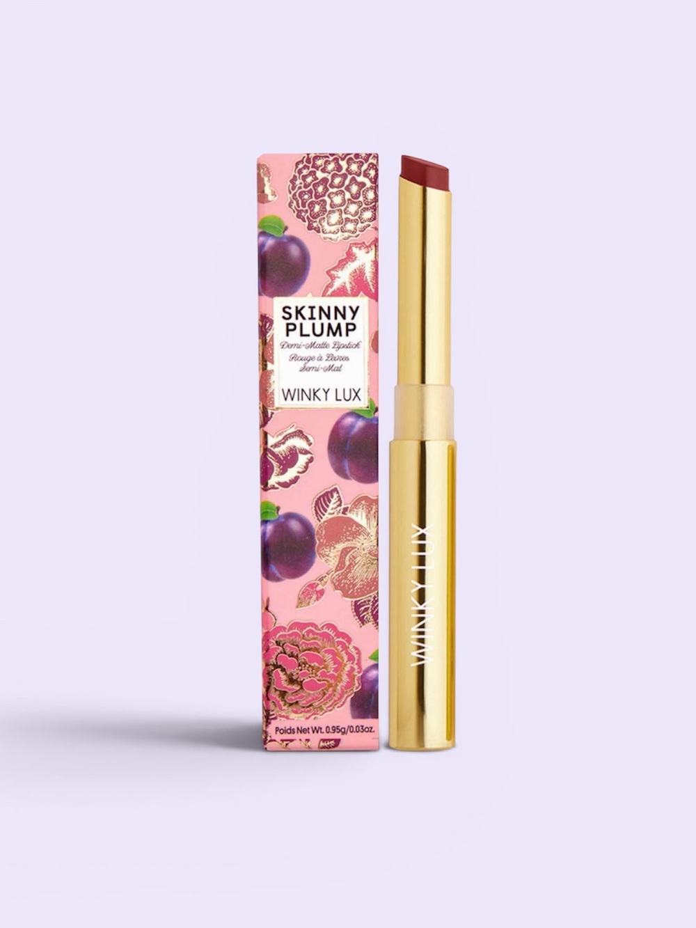 Winky Lux Skinny Plump Demi-Matte Lipstick Shade First Crush